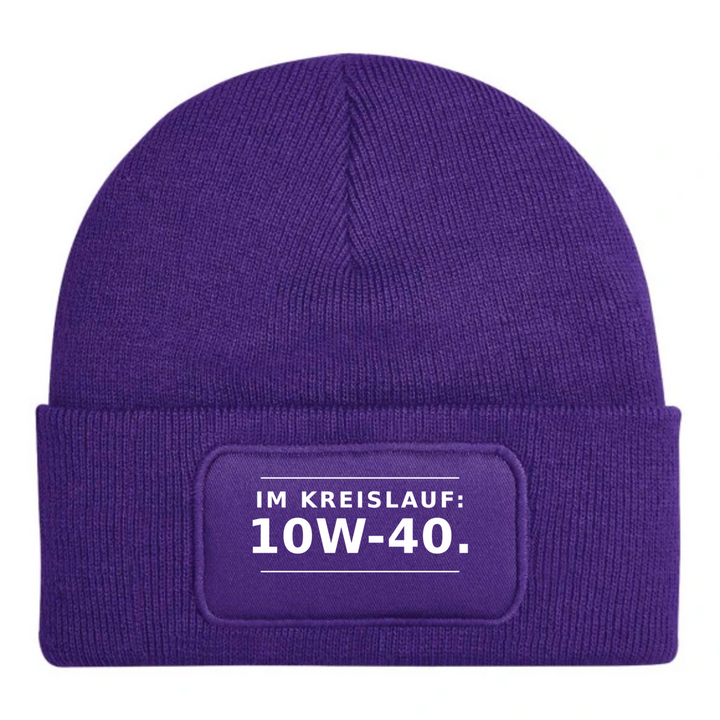 Mütze IM KREISLAUF 10W-40 in Lila
