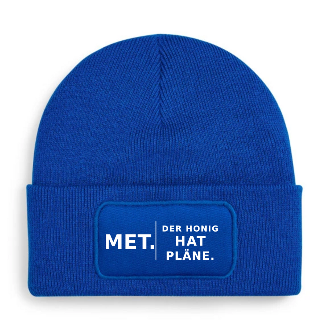 Mütze MET. DER HONIG HAT PLÄNE. in Blau – Vorderansicht