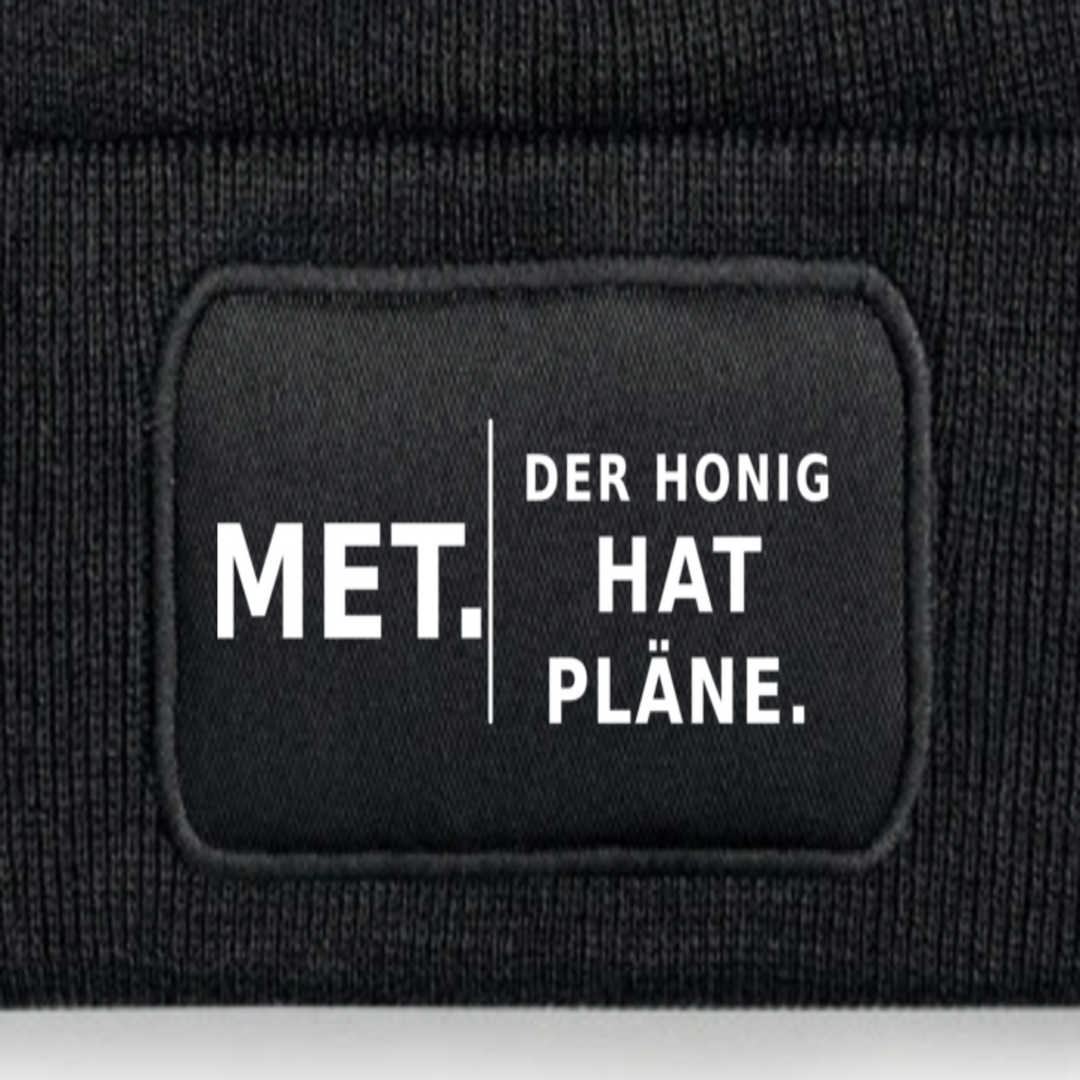 Detailansicht des Druckmotivs MET. DER HONIG HAT PLÄNE.