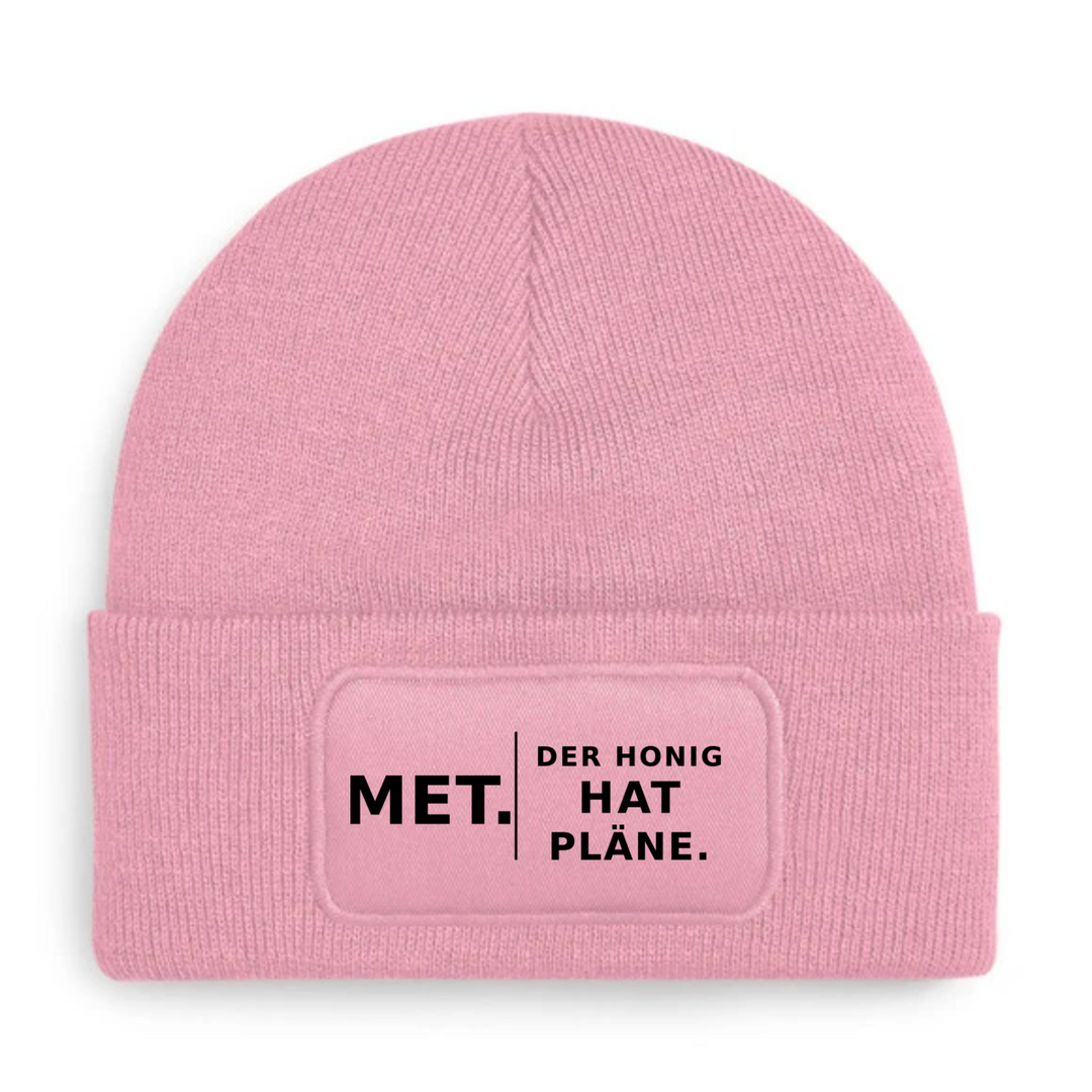 Mütze MET. DER HONIG HAT PLÄNE. in Rosa – Vorderansicht