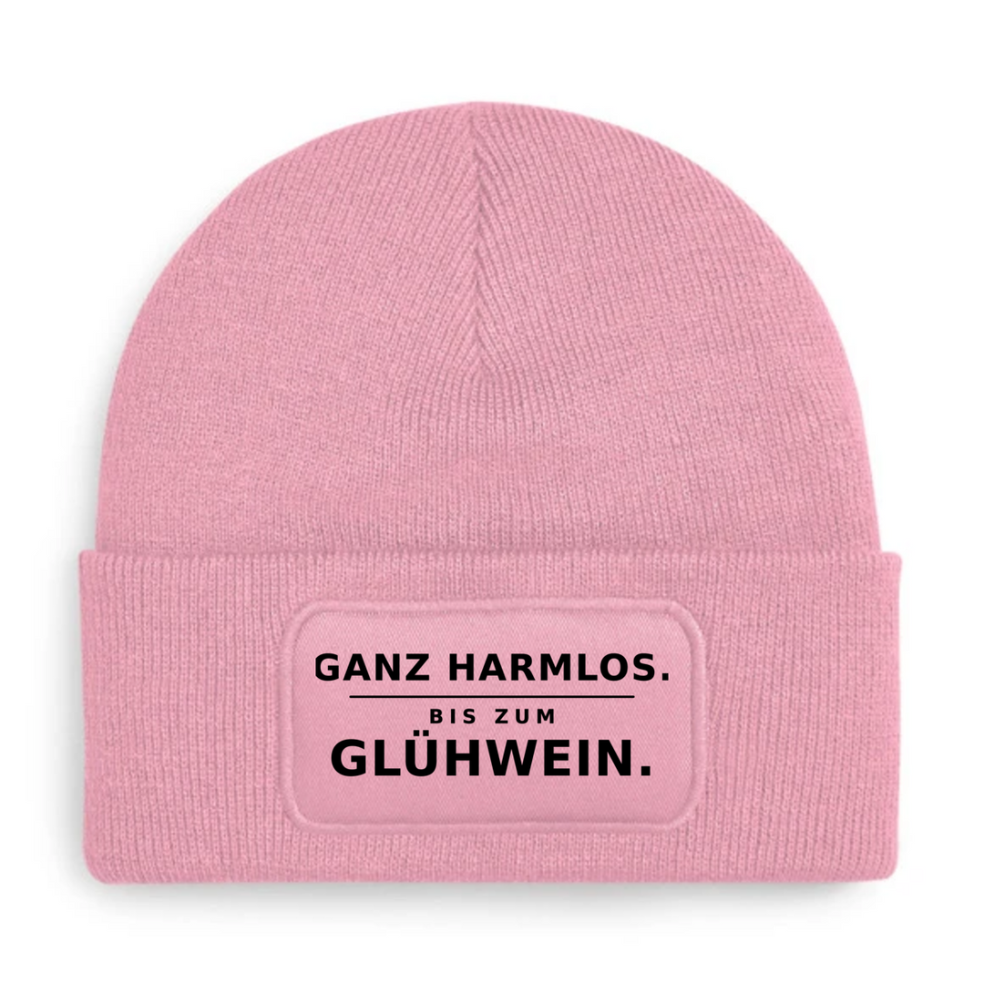 Mütze GANZ HARMLOS. BIS ZUM GLÜHWEIN. in Rosa – Vorderansicht