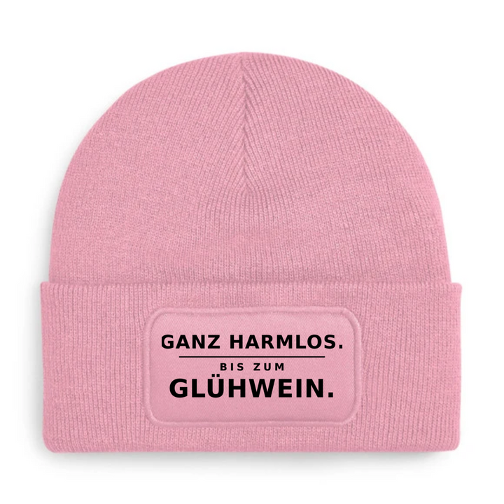 Mütze GANZ HARMLOS. BIS ZUM GLÜHWEIN. in Rosa – Vorderansicht