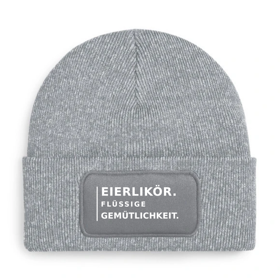 Mütze EIERLIKÖR. FLÜSSIGE GEMÜTLICHKEIT. in Grau
