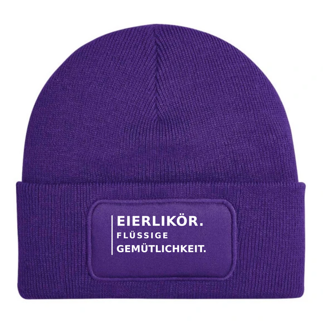Mütze EIERLIKÖR. FLÜSSIGE GEMÜTLICHKEIT. in Lila