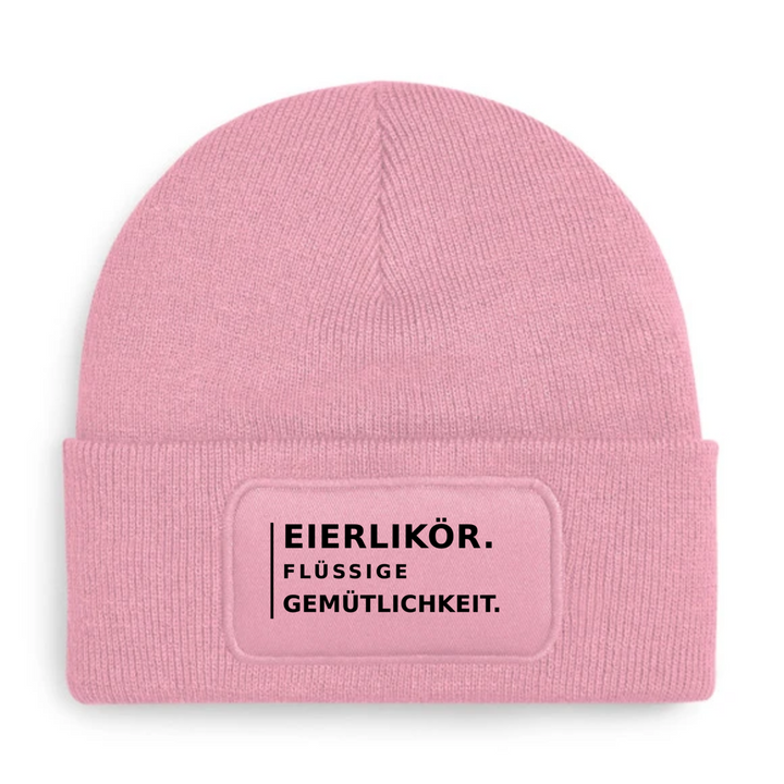 Mütze EIERLIKÖR. FLÜSSIGE GEMÜTLICHKEIT. in Rosa