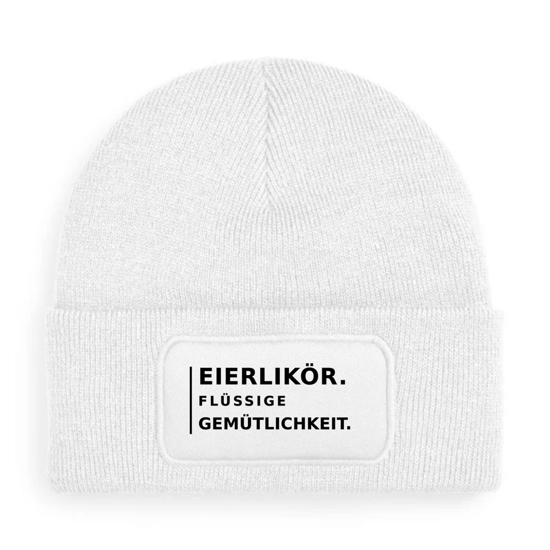 Mütze EIERLIKÖR. FLÜSSIGE GEMÜTLICHKEIT. in Weiß