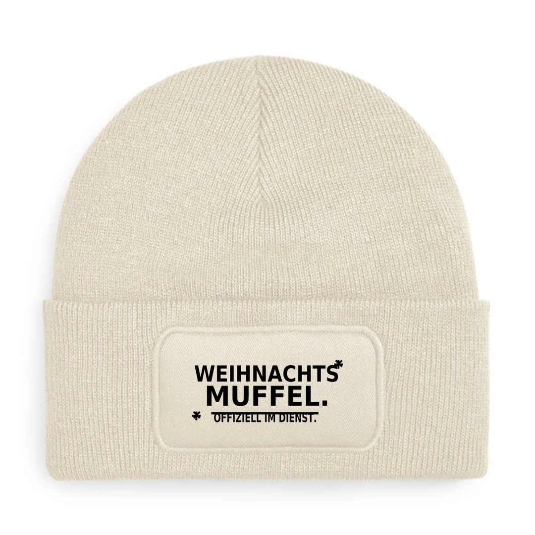C445-072 Weihnachtsmuffel Mütze Beige