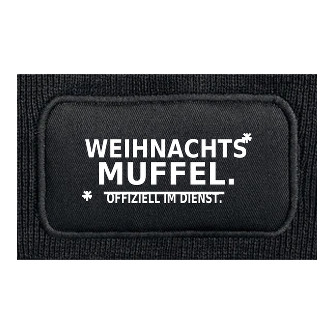 C445-072 Weihnachtsmuffel Mütze Detailansicht