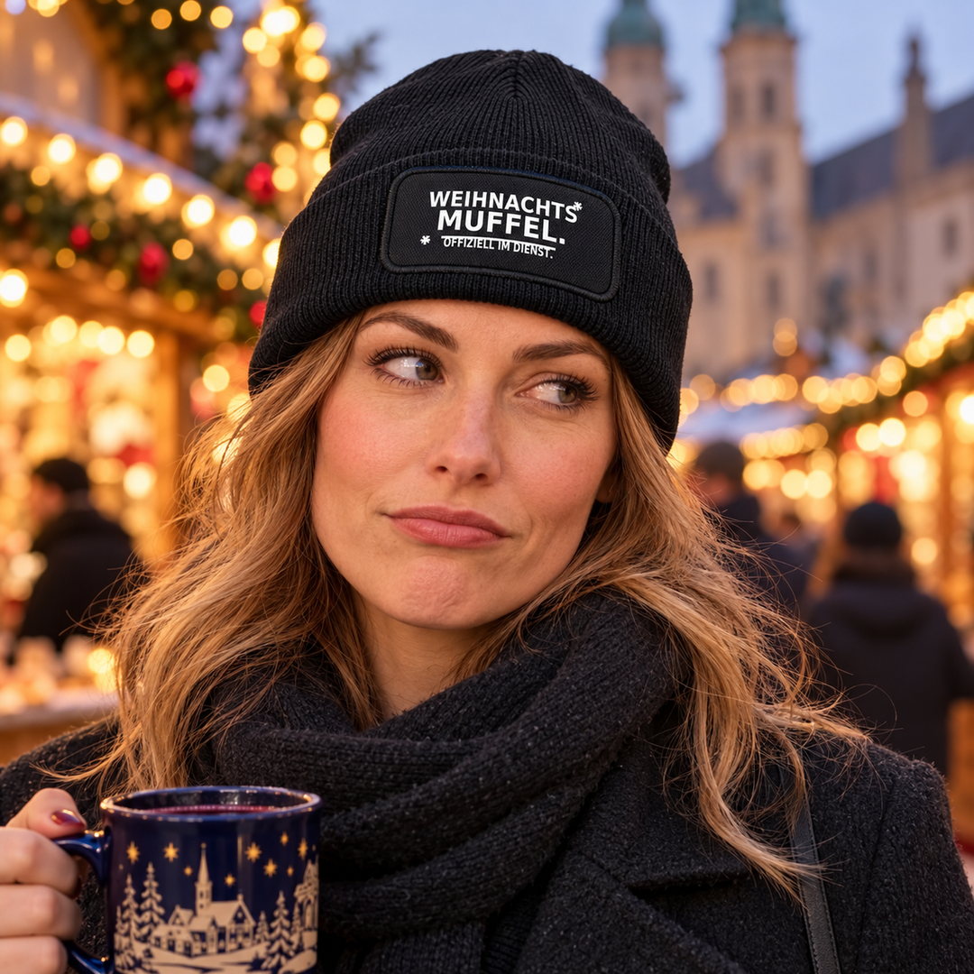 C445-072 Weihnachtsmuffel Mütze Lifestyle