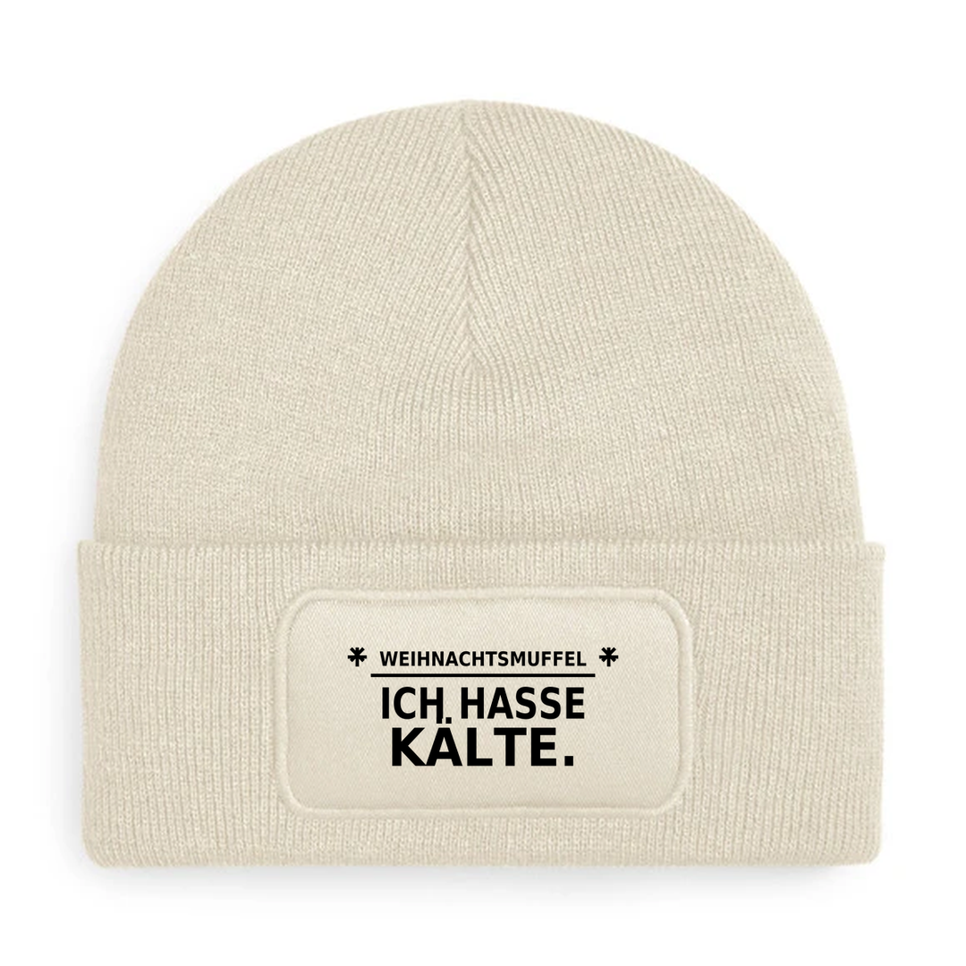 C445-073 Ich hasse Kälte Mütze Beige