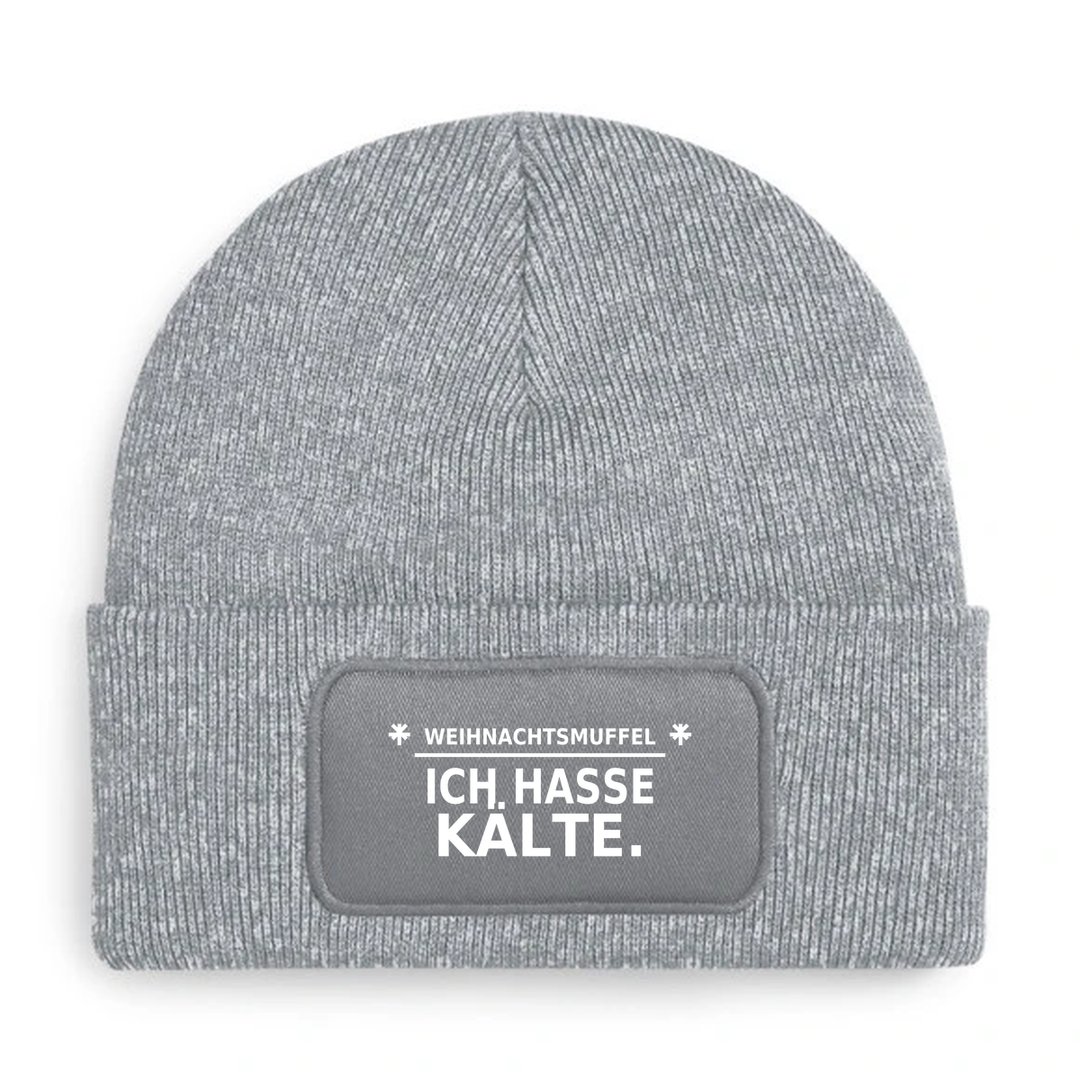 C445-073 Ich hasse Kälte Mütze Grau