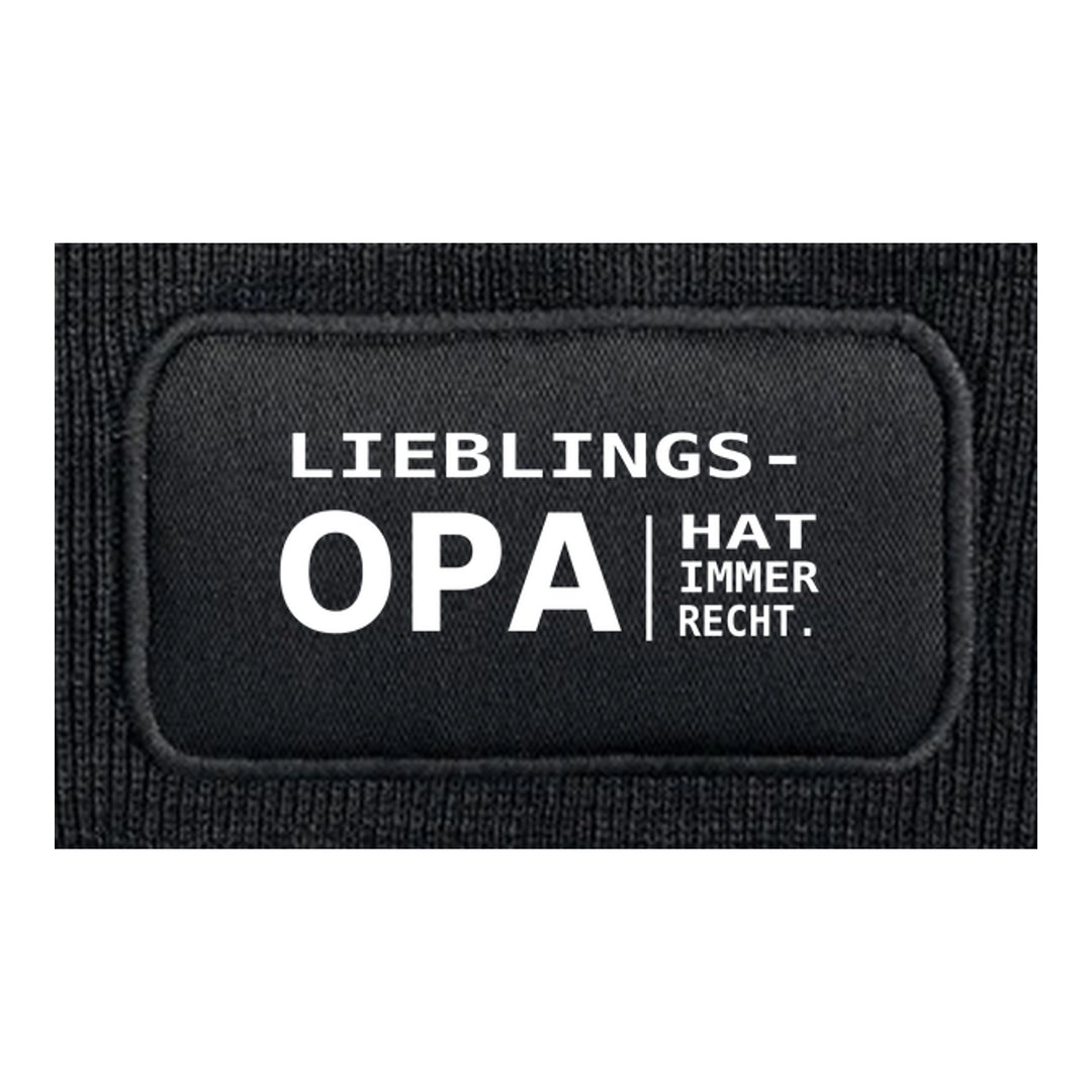 LIEBLINGS-OPA. HAT IMMER RECHT. – Mütze Detail