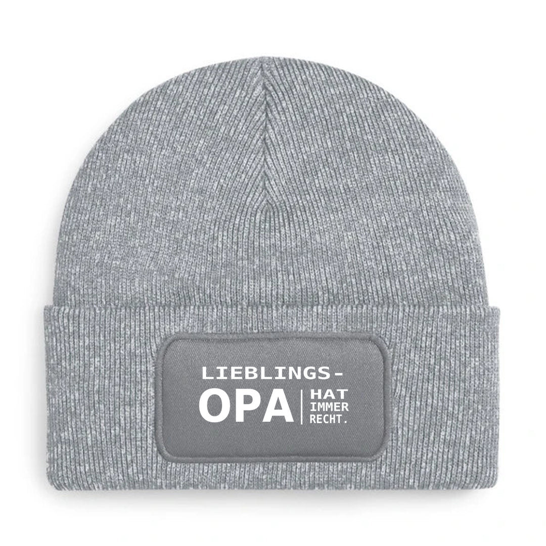 LIEBLINGS-OPA. HAT IMMER RECHT. – Mütze Grau
