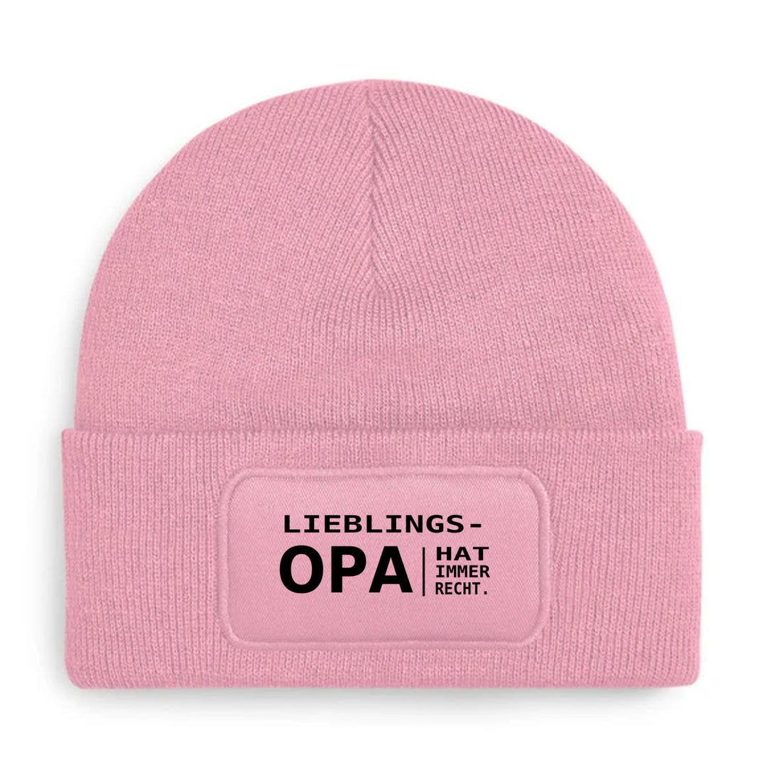 LIEBLINGS-OPA. HAT IMMER RECHT. – Mütze Rosa