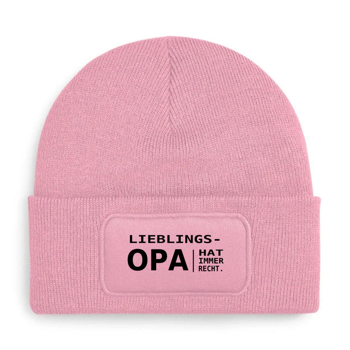 LIEBLINGS-OPA. HAT IMMER RECHT. – Mütze Rosa
