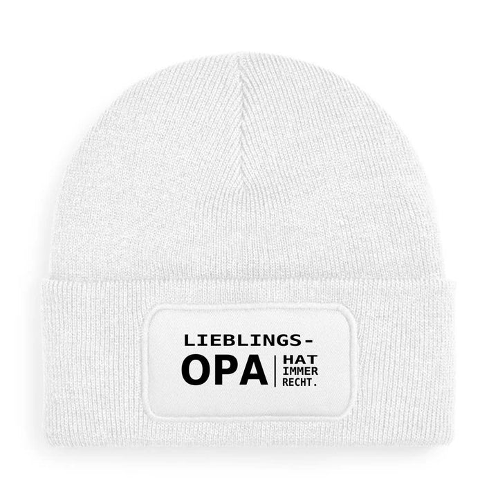 LIEBLINGS-OPA. HAT IMMER RECHT. – Mütze Weiß