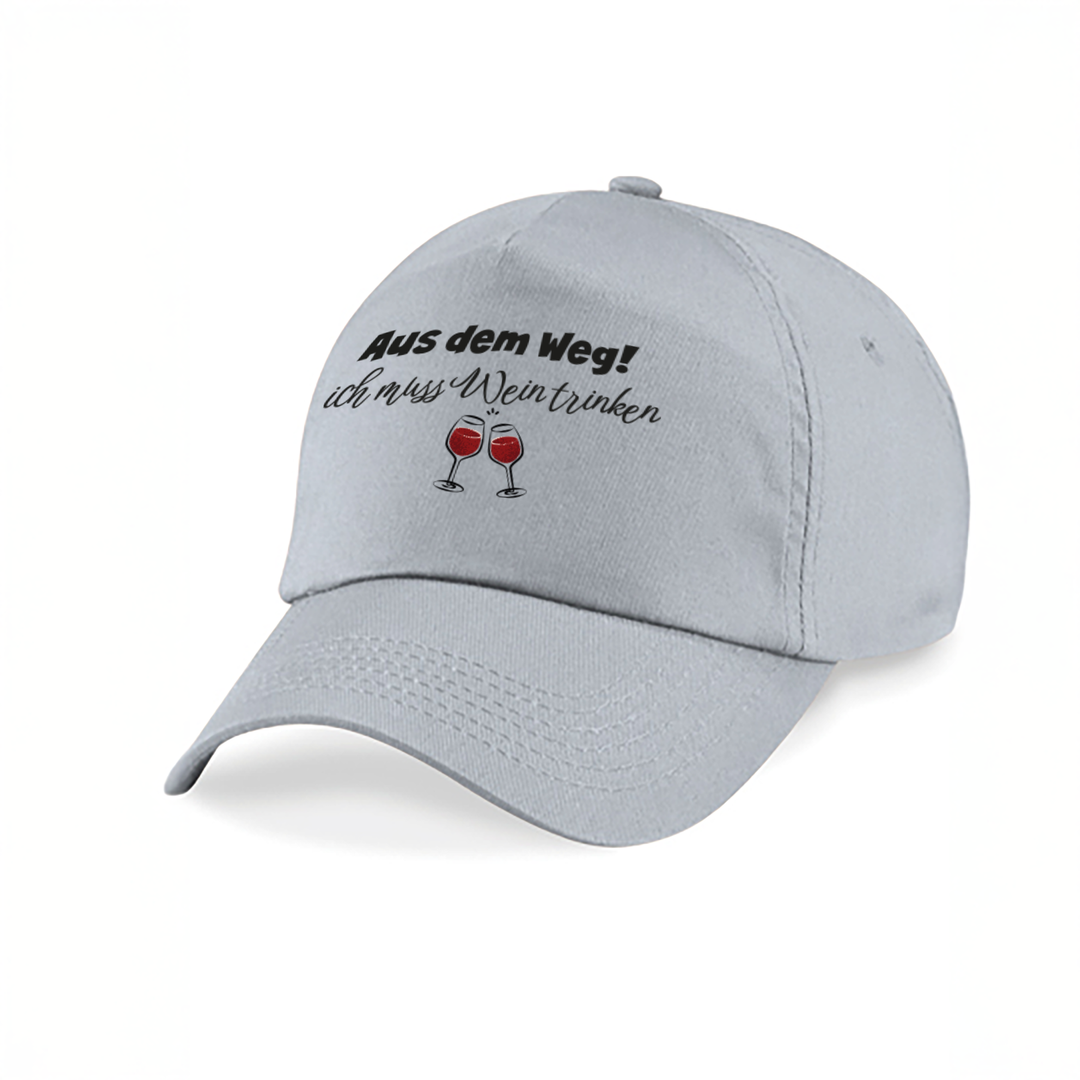 Aus dem Weg ich muss Wein trinken Kappe – Lustige Damen Cap | Perfektes Geschenk für Geburtstag & Mädelsabend