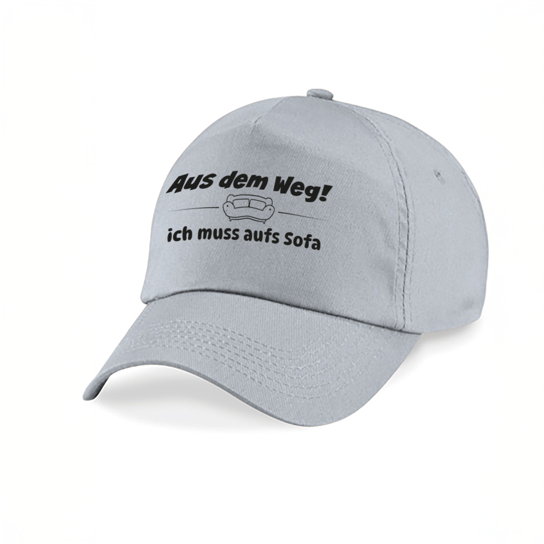 Aus dem Weg ich muss aufs Sofa Kappe – Lustige Cap | Perfektes Geschenk zum Geburtstag & für Freunde