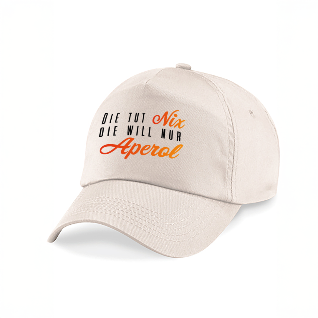 Die tut nix die will nur Aperol Kappe – Lustige Damen Cap | Perfektes Geschenk für Sommer & JGA