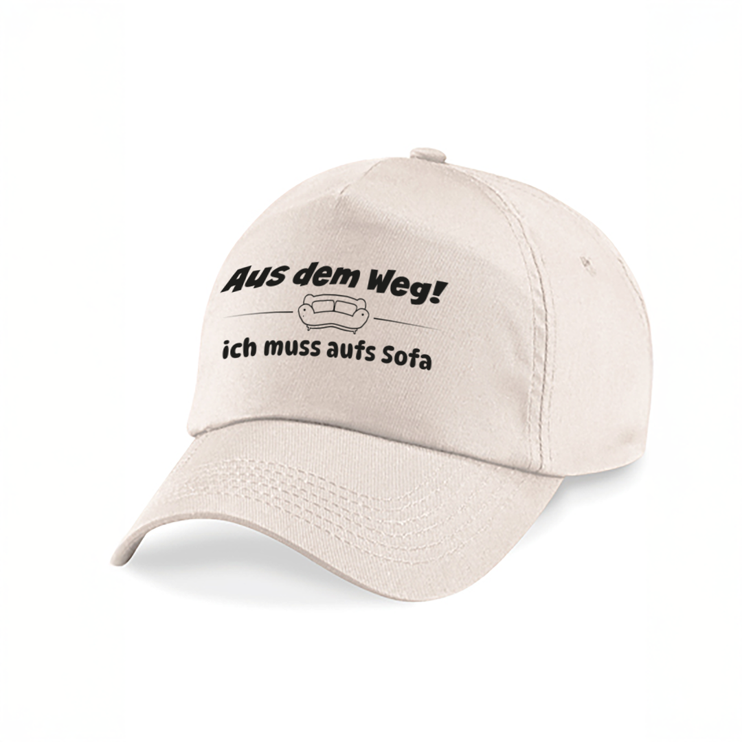 Aus dem Weg ich muss aufs Sofa Kappe – Lustige Cap | Perfektes Geschenk zum Geburtstag & für Freunde