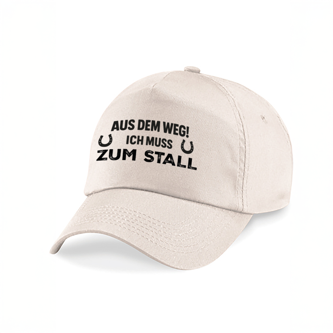 Aus dem Weg ich muss zum Stall Kappe – Reiter Cap | Perfektes Geschenk für Pferdemädchen & Geburtstag