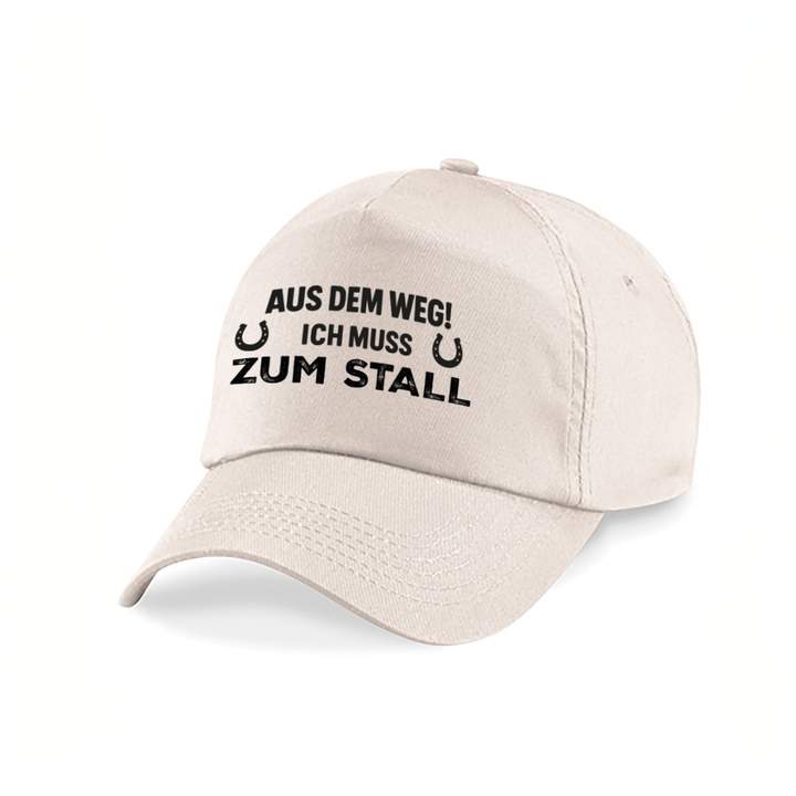 Aus dem Weg ich muss zum Stall Kappe – Reiter Cap | Perfektes Geschenk für Pferdemädchen & Geburtstag
