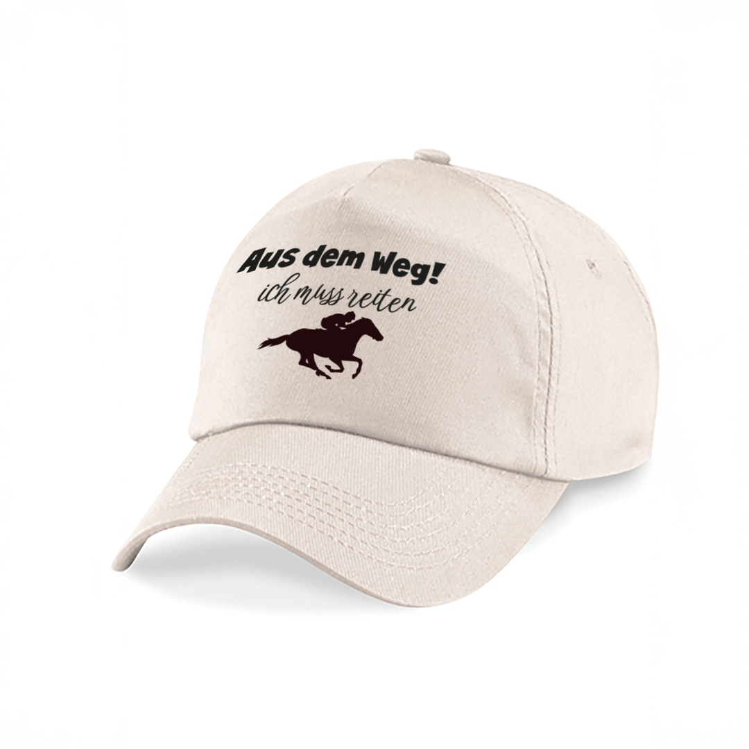 Aus dem Weg ich muss reiten Kappe – Lustige Cap für Reiterinnen | Perfektes Geschenk zum Geburtstag