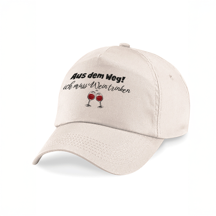 Aus dem Weg ich muss Wein trinken Kappe – Lustige Damen Cap | Perfektes Geschenk für Geburtstag & Mädelsabend