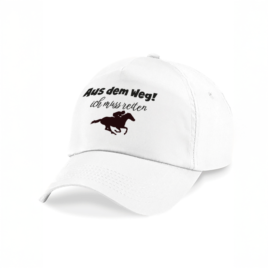 Aus dem Weg ich muss reiten Kappe – Lustige Cap für Reiterinnen | Perfektes Geschenk zum Geburtstag