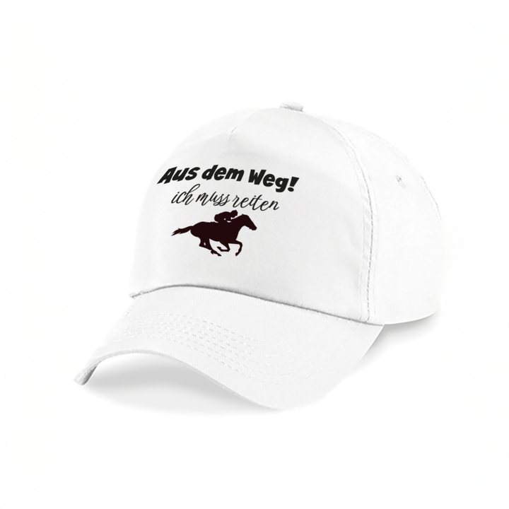 Aus dem Weg ich muss reiten Kappe – Lustige Cap für Reiterinnen | Perfektes Geschenk zum Geburtstag