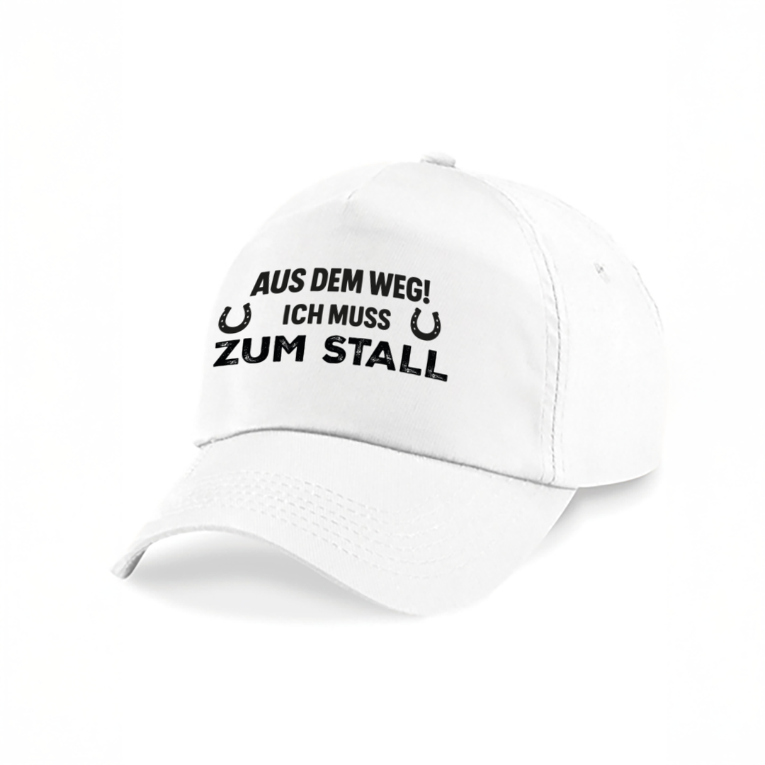 Aus dem Weg ich muss zum Stall Kappe – Reiter Cap | Perfektes Geschenk für Pferdemädchen & Geburtstag