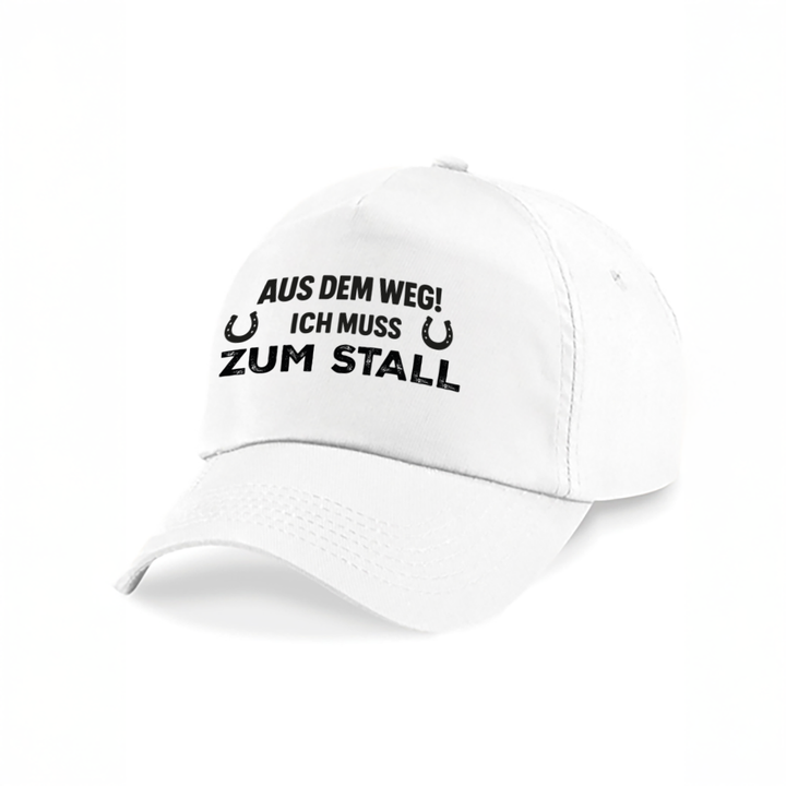 Aus dem Weg ich muss zum Stall Kappe – Reiter Cap | Perfektes Geschenk für Pferdemädchen & Geburtstag