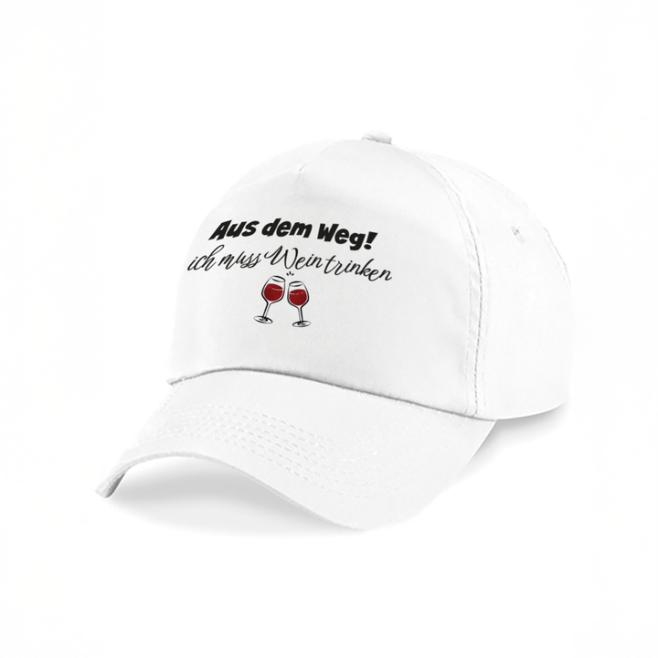 Aus dem Weg ich muss Wein trinken Kappe – Lustige Damen Cap | Perfektes Geschenk für Geburtstag & Mädelsabend