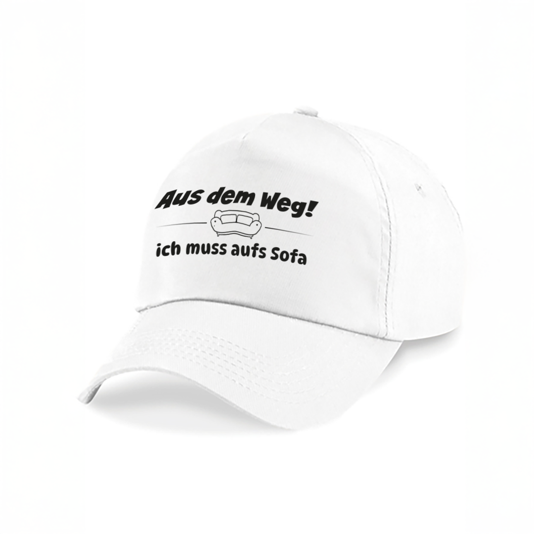Aus dem Weg ich muss aufs Sofa Kappe – Lustige Cap | Perfektes Geschenk zum Geburtstag & für Freunde