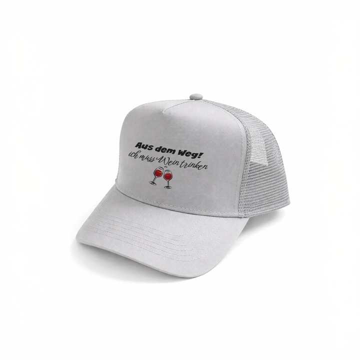 Aus dem Weg ich muss Wein trinken Kappe – Lustige Damen Cap | Perfektes Geschenk für Geburtstag & Mädelsabend