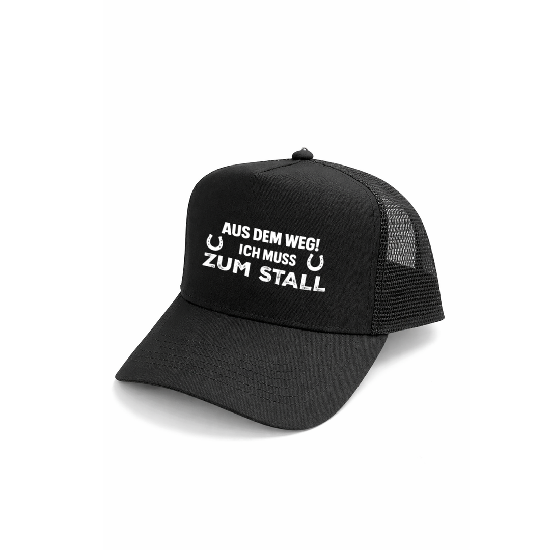 Aus dem Weg ich muss zum Stall Kappe – Reiter Cap | Perfektes Geschenk für Pferdemädchen & Geburtstag