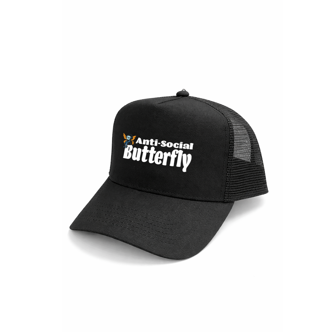 Anti Social Butterfly Kappe – Lustige Cap | Perfektes Geschenk zum Geburtstag & für Introverts
