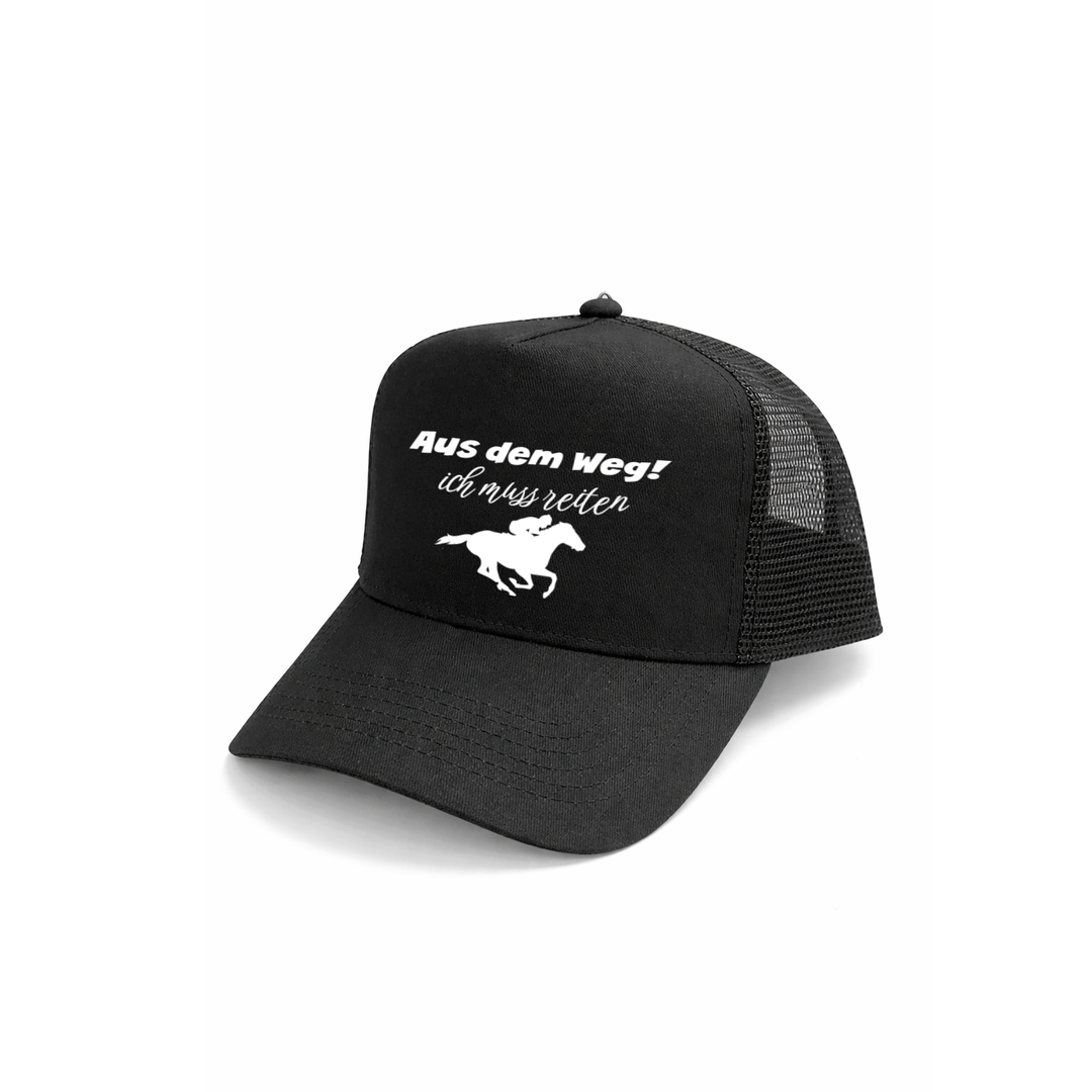 Aus dem Weg ich muss reiten Kappe – Lustige Cap für Reiterinnen | Perfektes Geschenk zum Geburtstag