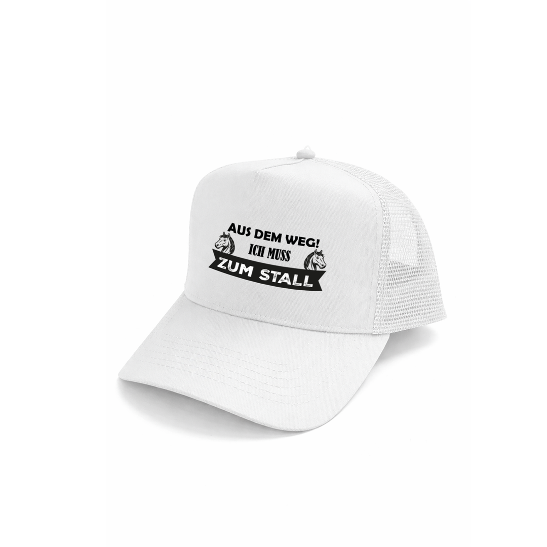 Aus dem Weg ich muss zum Stall Kappe – Lustige Cap | Perfektes Geschenk für Pferdefans & Geburtstag