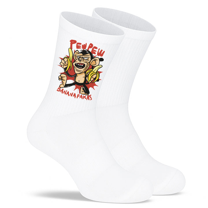 Socken „Bananafakas“ – Lustige Fun-Socken mit Bananen-Motiv | Witzige Spruchsocken | Geschenk mit Humor | Made in Europe