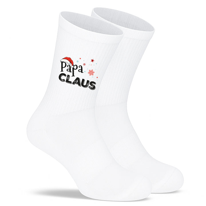 Socken „Papa Claus mit Mütze“ – Lustige Weihnachtssocken für Männer | Christmas Fun Socks | Geschenkidee für Papas | Made in Europe