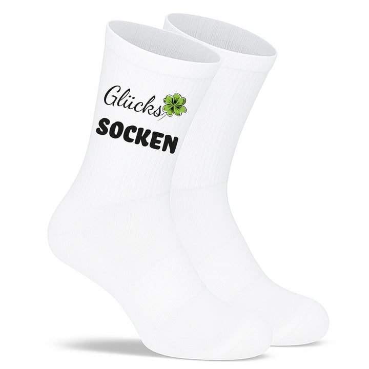 Socken „Glücks Socken“ – Positive Vibes & Gute-Laune-Socken | Geschenk für Glückspilze | Aus Bio-Baumwolle | Made in Europe