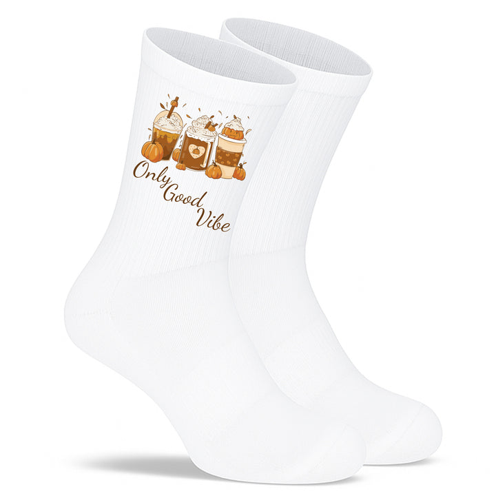 Socken „Only Good Vibe“ – Positive Vibes & Fun Socks | Gute-Laune-Socken aus Bio-Baumwolle | Made in Europe