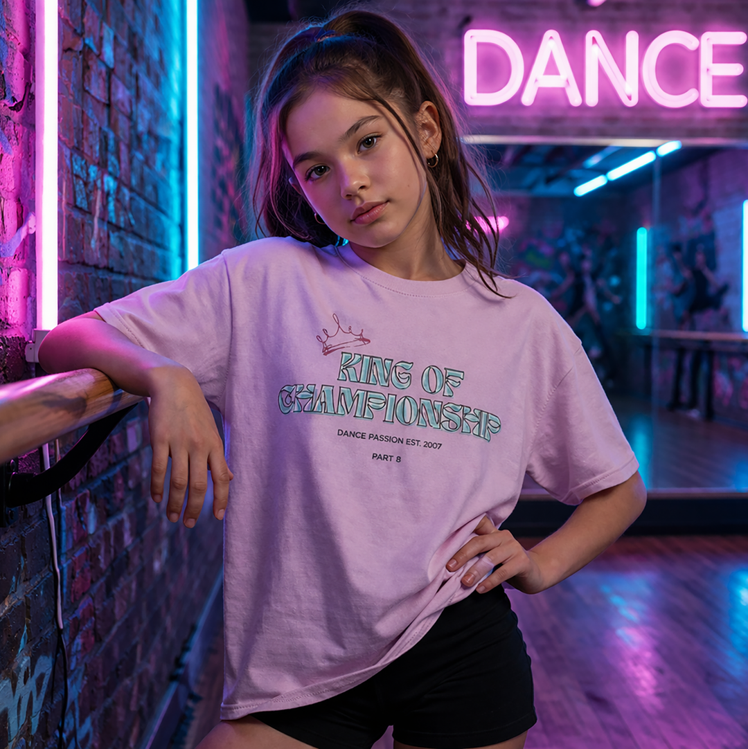 KING OF CHAMPIONSHIP T-Shirt – 100% Baumwolle 240g | Dance Passion Est. 2007 Part 8 | Kinder & Erwachsene