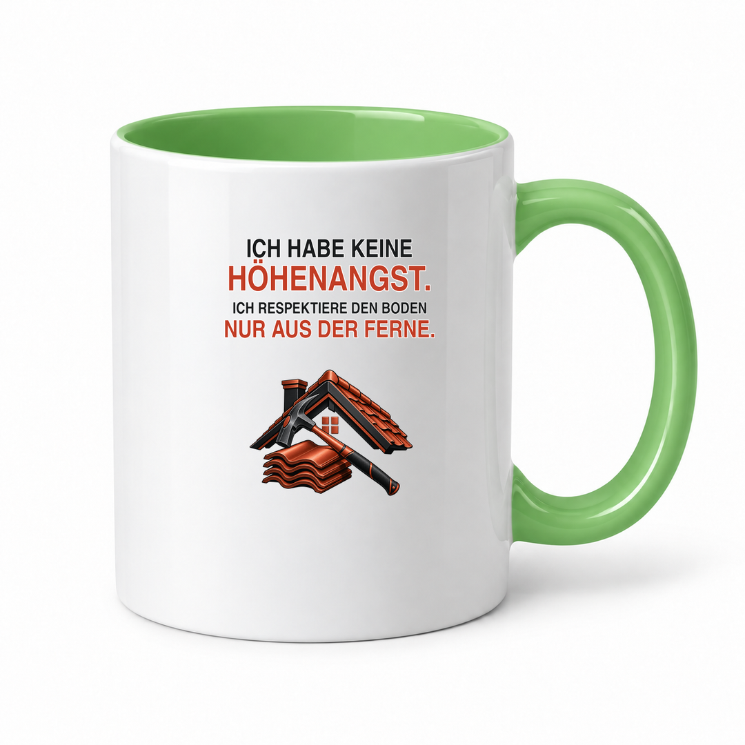 Dachdecker Tasse in Grün mit Spruch – PEPAM Geschenke