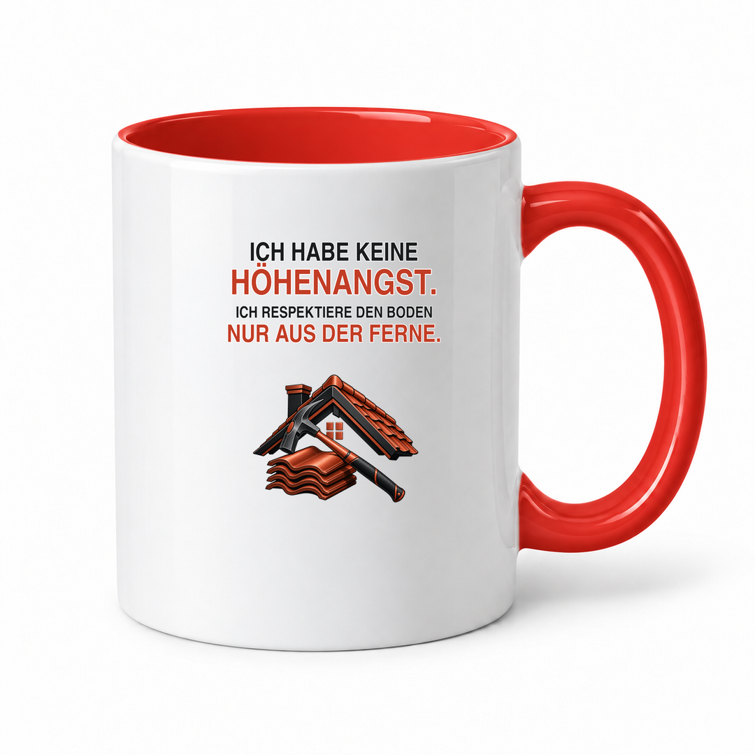 Dachdecker Tasse in Rot mit Spruch – PEPAM Geschenke