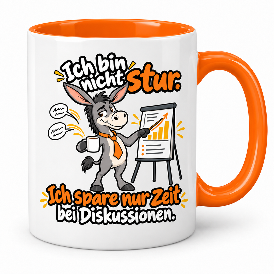 Lustige Esel-Tasse – Orange