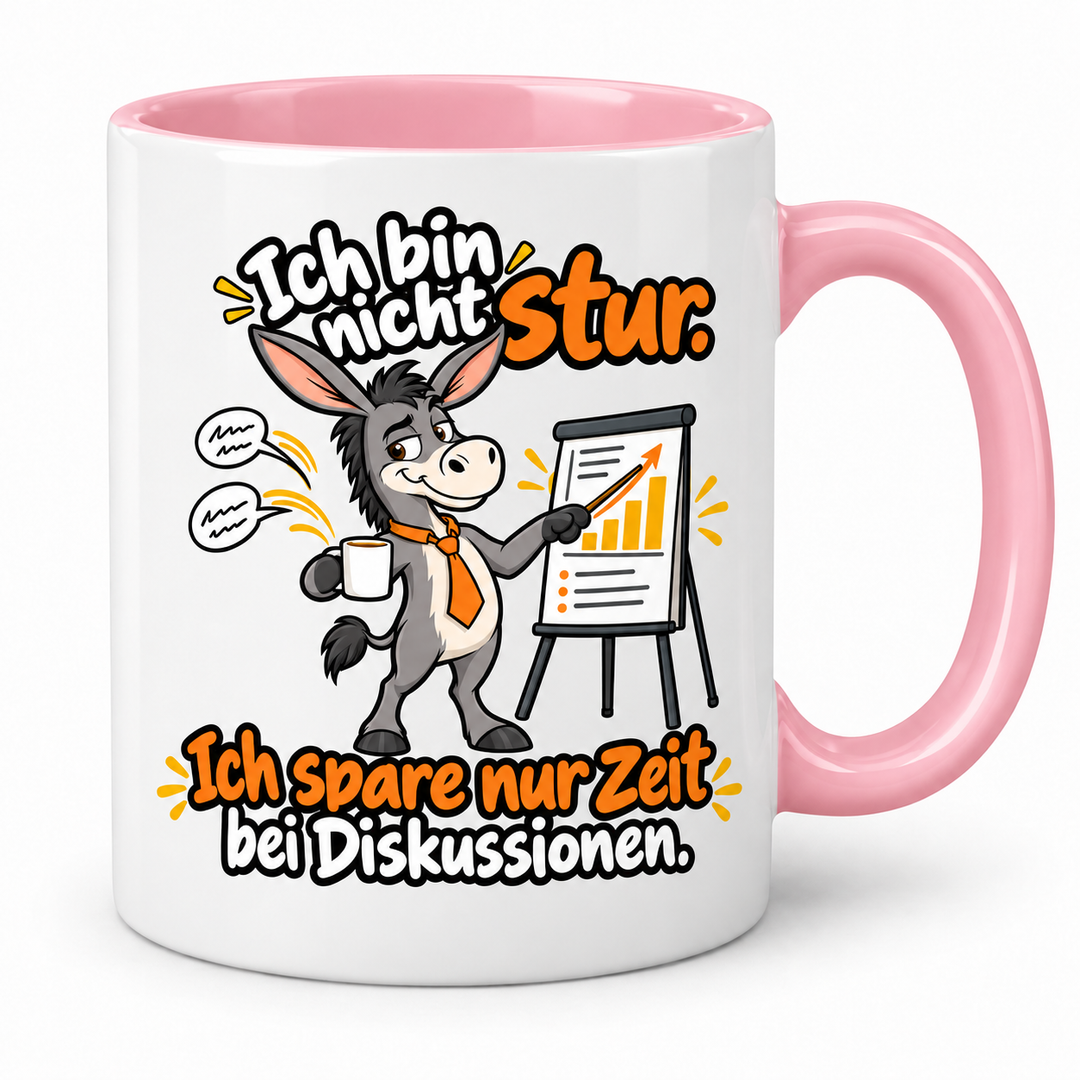 Lustige Esel-Tasse – Rosa