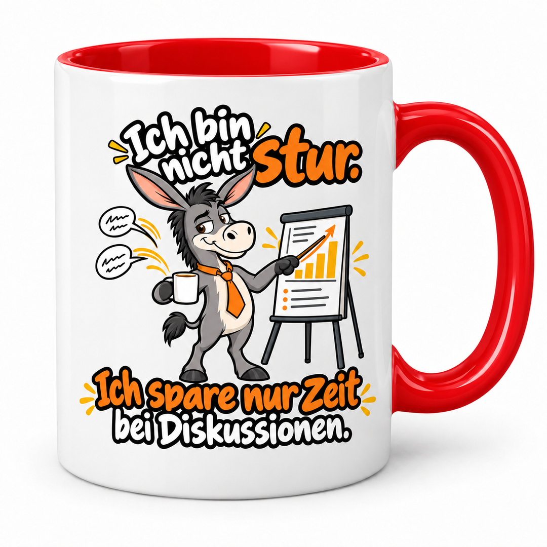 Lustige Esel-Tasse – Rot