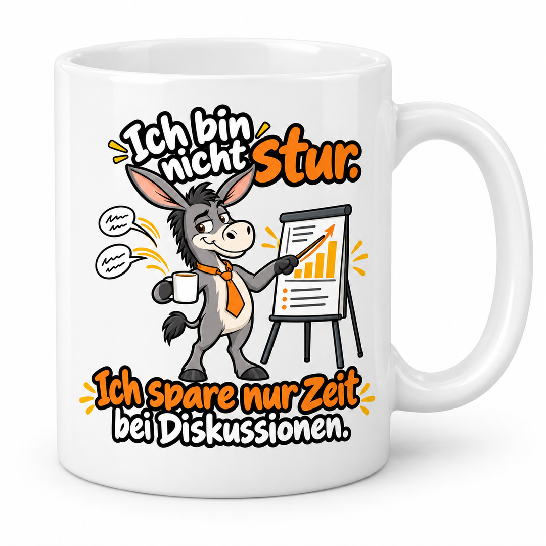 Lustige Esel-Tasse – Weiß